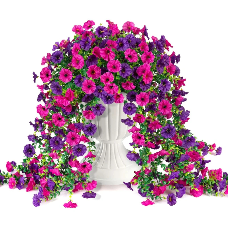 Outdoor Furniture Cafe - 1/2 Pcs Artificial Morning Glory Vine