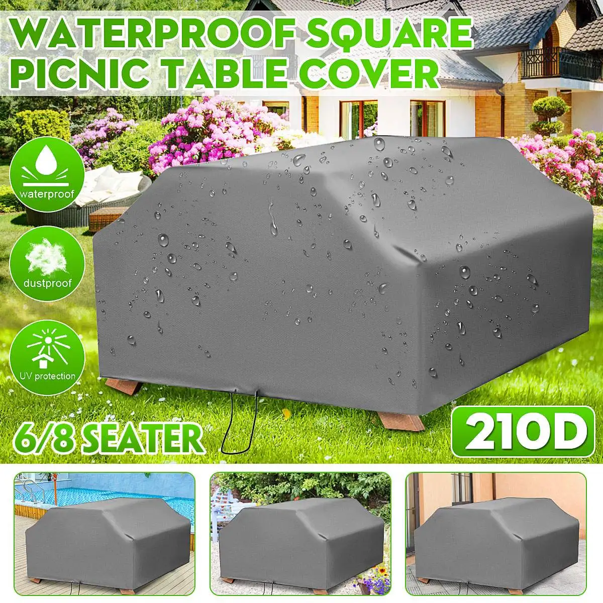 Outdoor Furniture Fabric Waterproof - 210D For 6/8 Seater Picnic Table