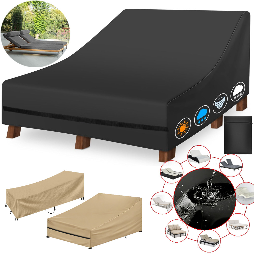 Outdoor Furniture Fabric Waterproof - Waterproof Double/Single Wide Patio Chaise Lounge