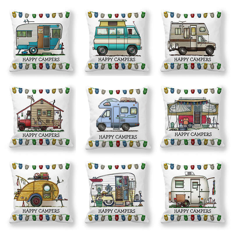 Outdoor Furniture Plans - Happy Campers Car Cushion Cover Owl