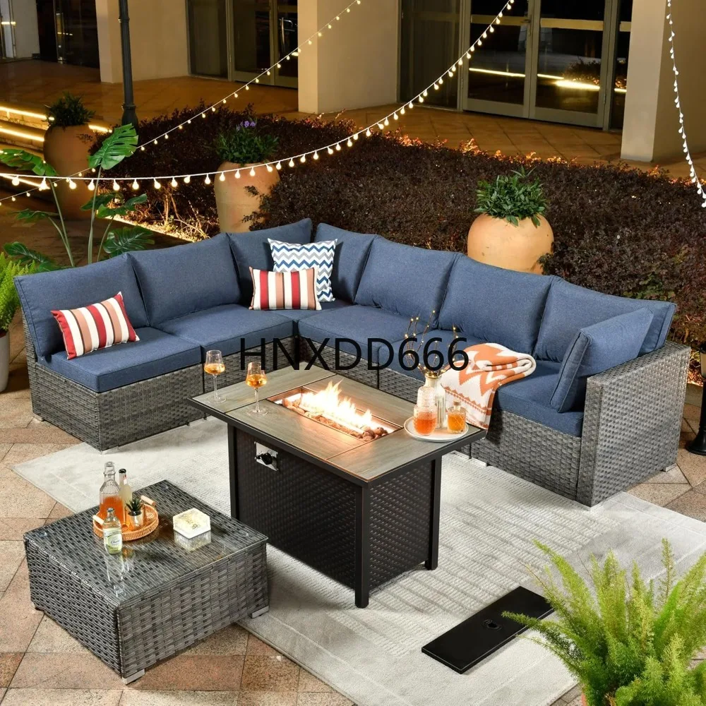 Outdoor Furniture Fire Pit - Outdoor 8 Piece Patio Furniture Set