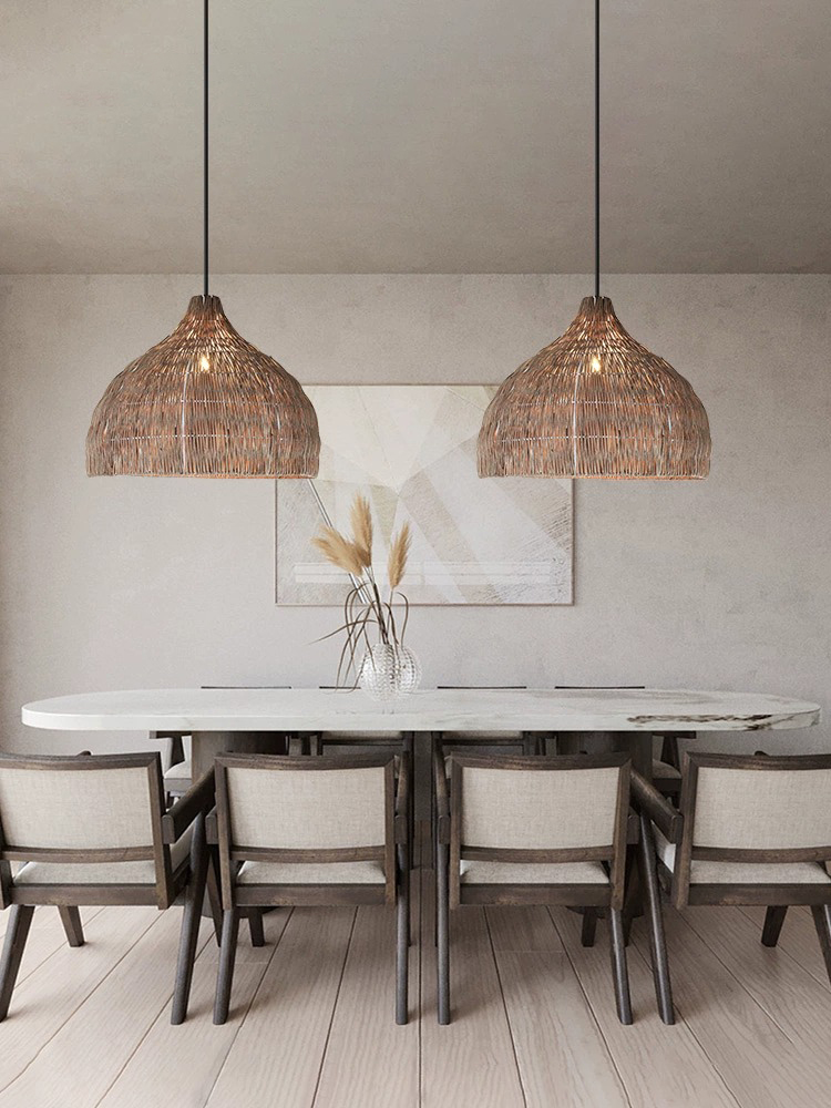 Simple Creative Rattan pendant - Outdoor Furniture Cafe 评论和价格