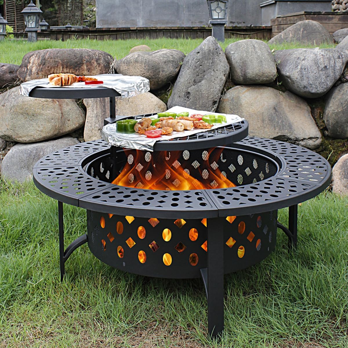 Extra Large Wood Burning Fire  - Outdoor Furniture Fire Pit 评论和价格