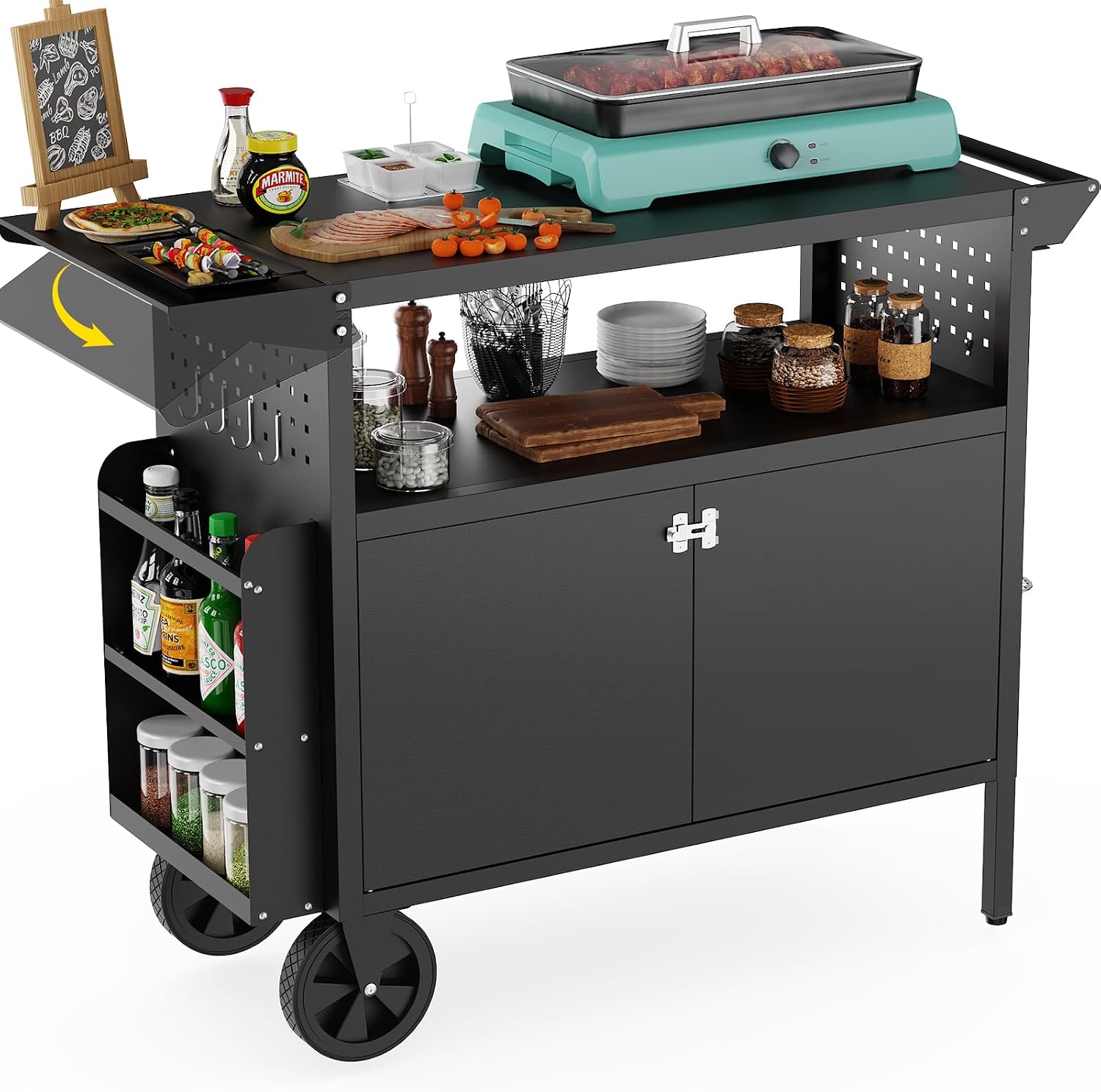 Outdoor Grill Cart Table With  - Outdoor Furniture Usa 评论和价格