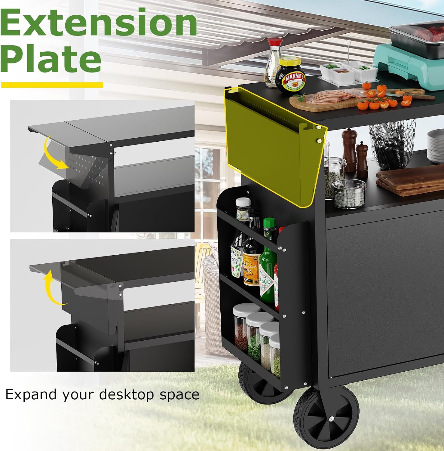 Outdoor Grill Cart Table With  - Outdoor Furniture Usa 评论和价格