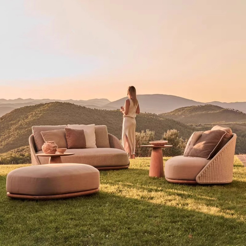 Nordic outdoor teak sofa villa - Outdoor Furniture Teak Wood 评论和价格