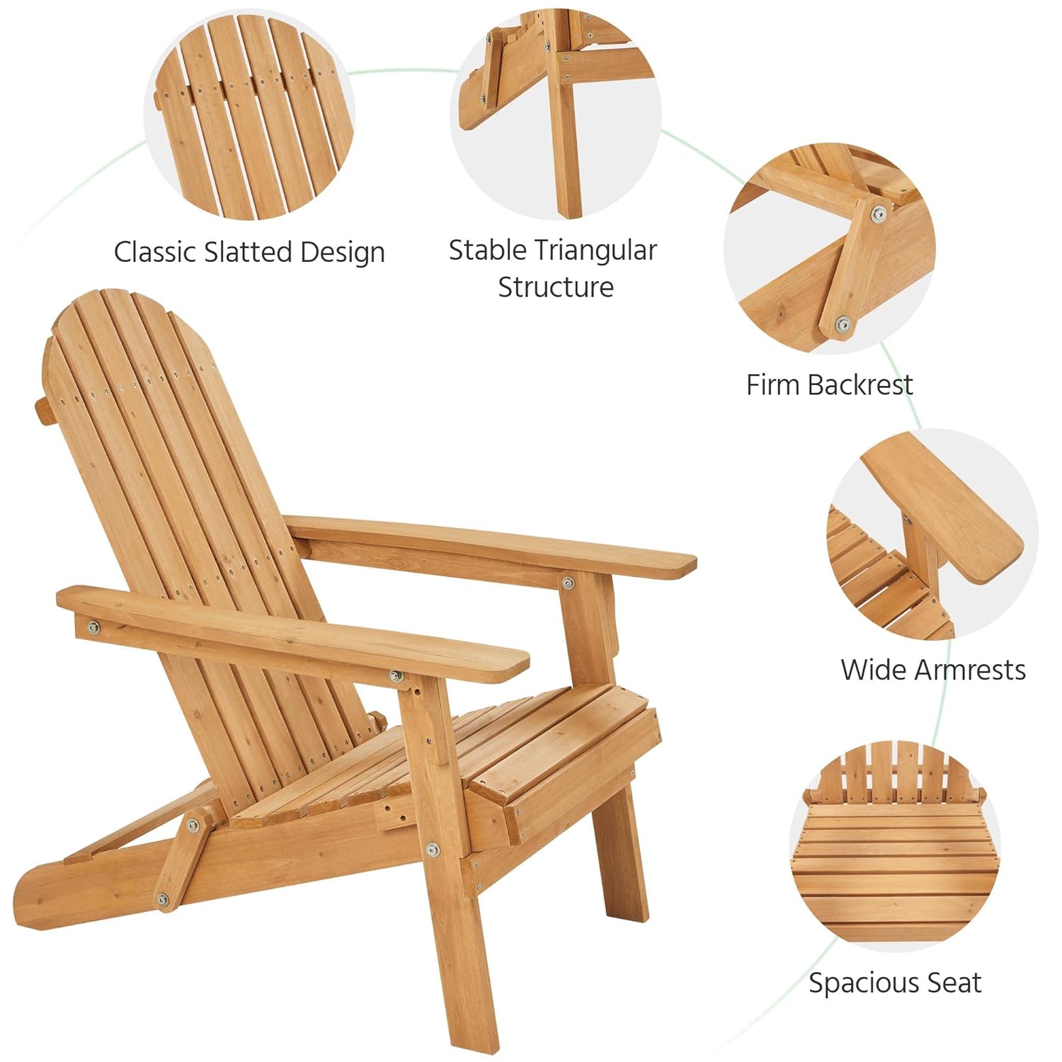 Folding Adirondack Chair Set o - Outdoor Furniture Fire Pit 评论和价格