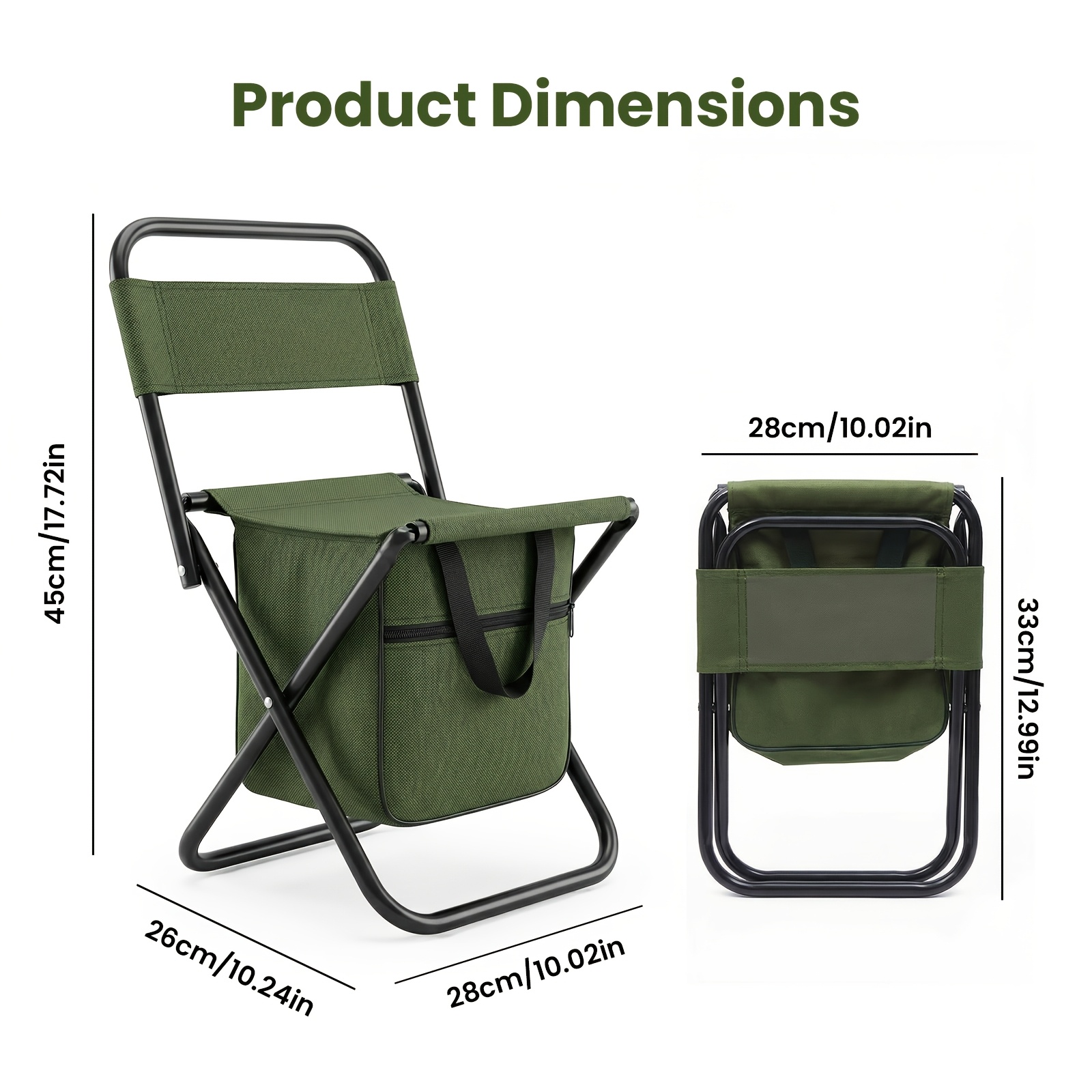 2 in 1 Camping Chair with Larg - Outdoor Furniture Heavy Duty 评论和价格