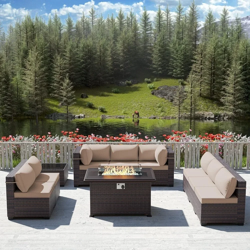 -Patio Furniture Set With Prop - Outdoor Furniture Fire Pit 评论和价格