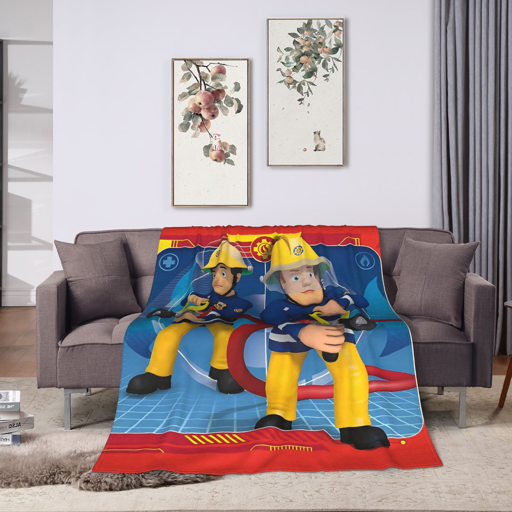 Firemans Sams Flannel Blanket  - Outdoor Furniture Plans 评论和价格