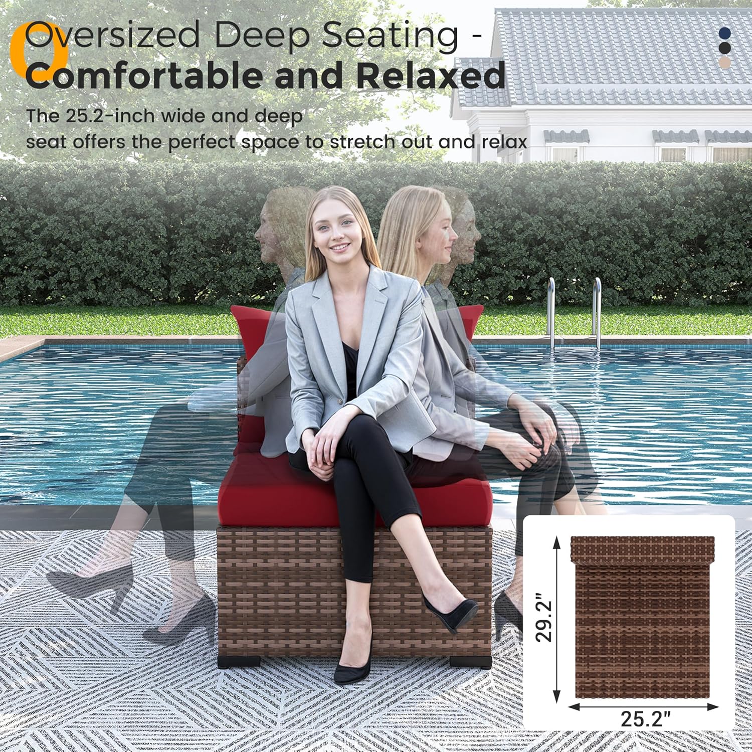 8pc All-Weather Wicker Section - Outdoor Furniture Fire Pit 评论和价格