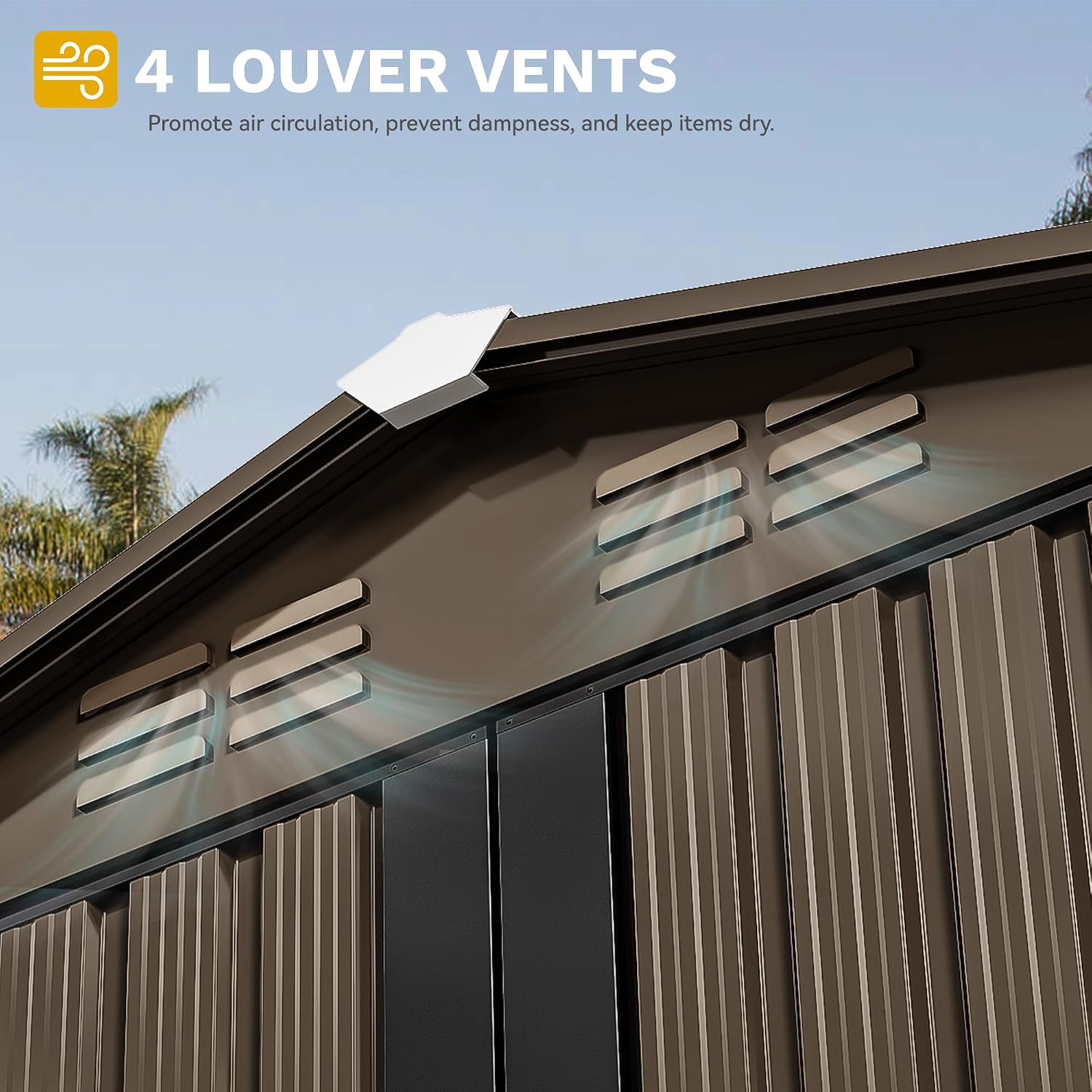 6x4ft Metal Outdoor Storage Sh - Outdoor Furniture Heavy Duty 评论和价格