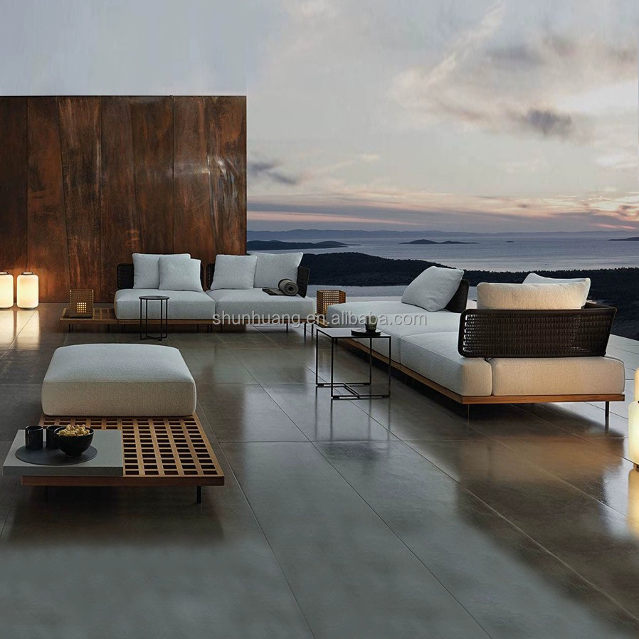 Modern Garden Sofa Set Outdoor - Outdoor Furniture Teak Wood 评论和价格
