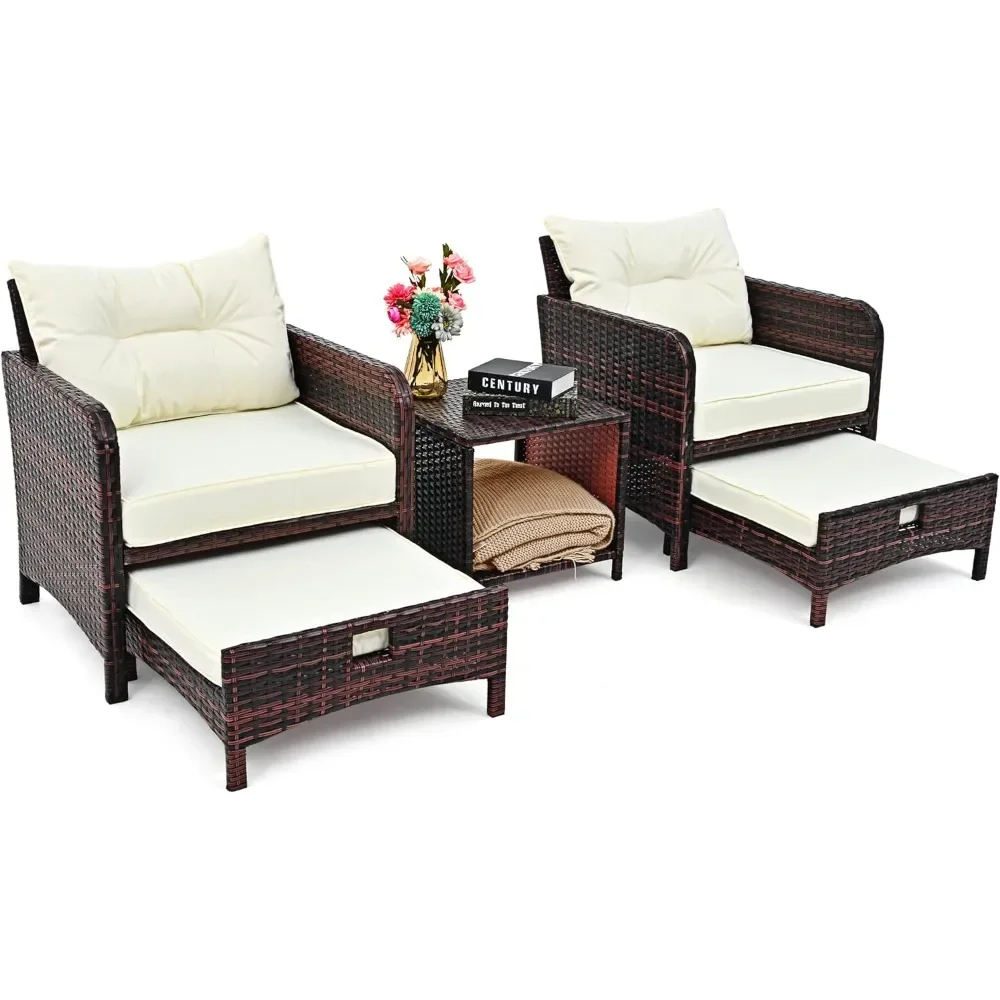 #For 5 Pieces Wicker Patio Fur - Outdoor Furniture Material 评论和价格