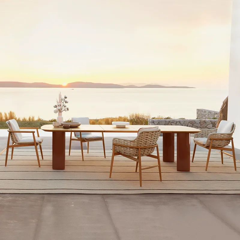 Nordic Rattan Outdoor Dining T - Outdoor Furniture Cafe 评论和价格