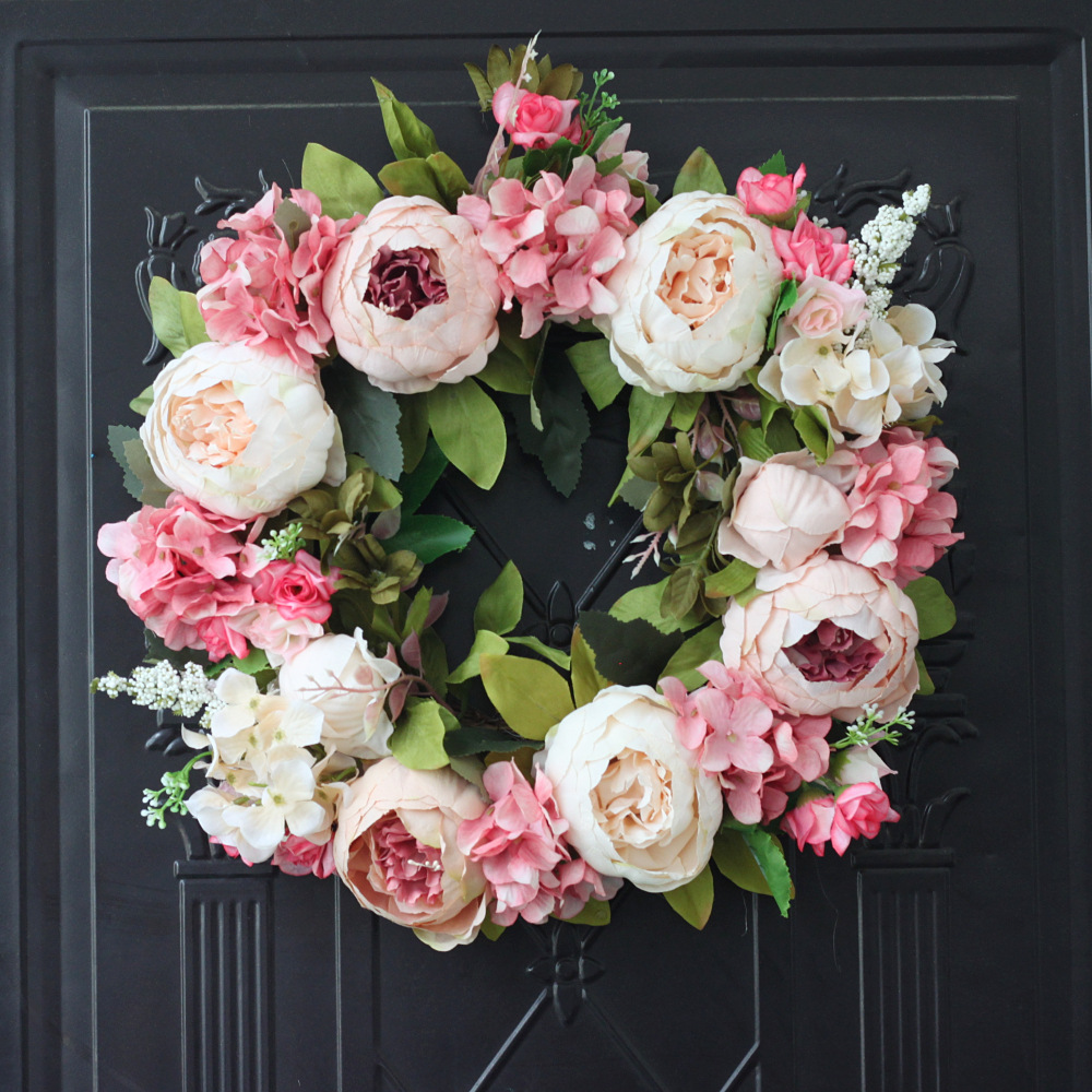 Artificial Peony Wreath Garlan - Outdoor Furniture Cafe 评论和价格