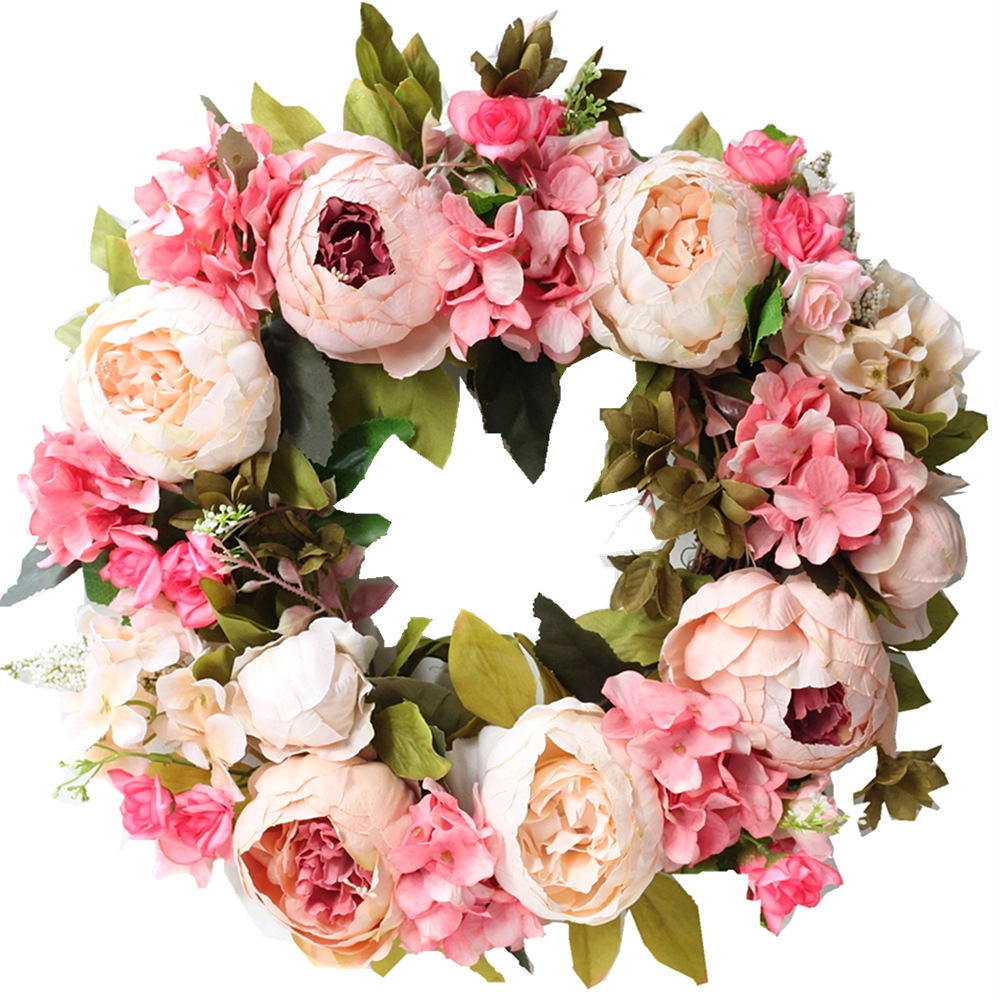 Artificial Peony Wreath Garlan - Outdoor Furniture Cafe 评论和价格