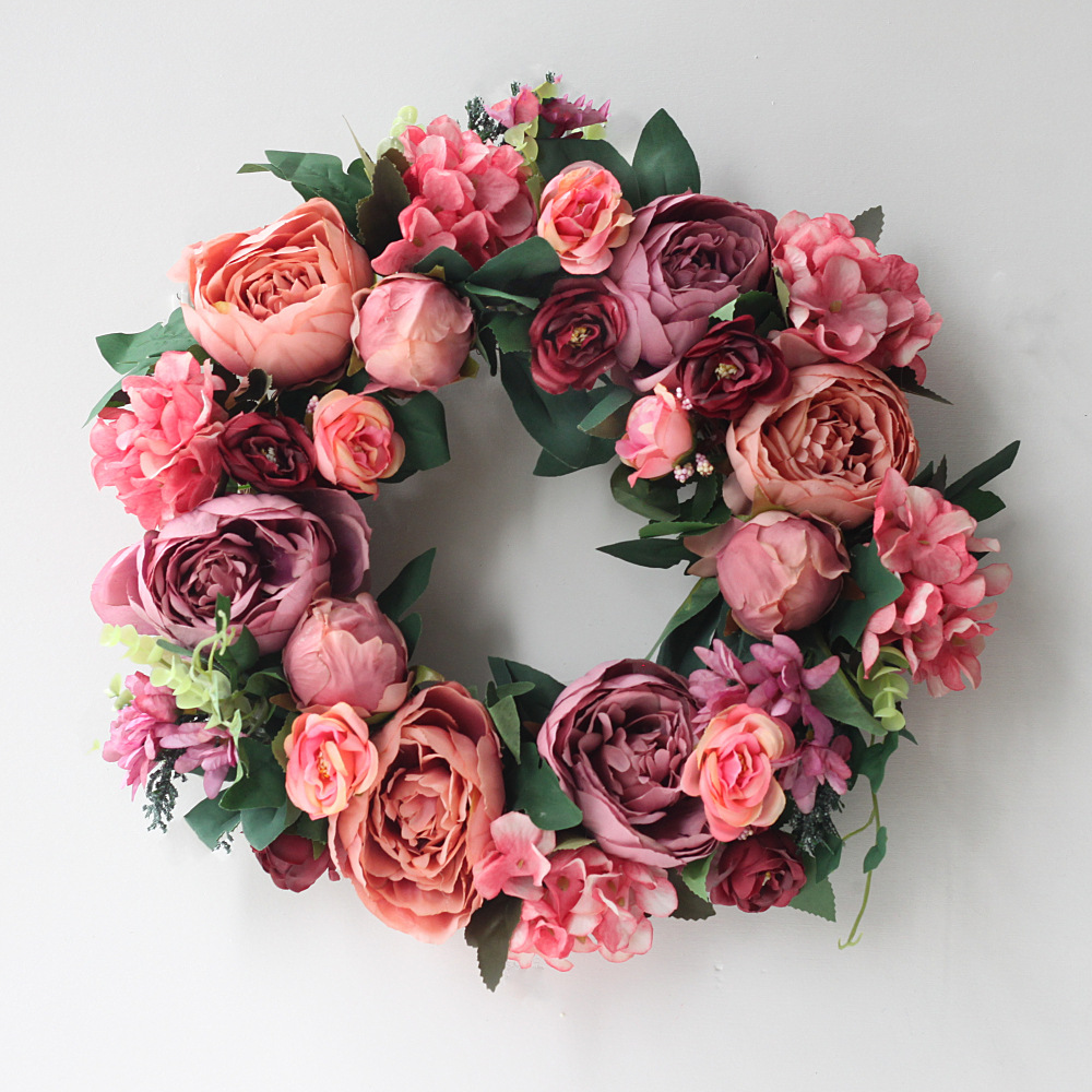 Artificial Peony Wreath Garlan - Outdoor Furniture Cafe 评论和价格