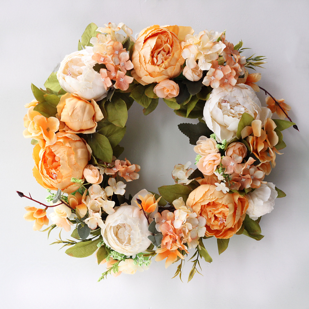 Artificial Peony Wreath Garlan - Outdoor Furniture Cafe 评论和价格