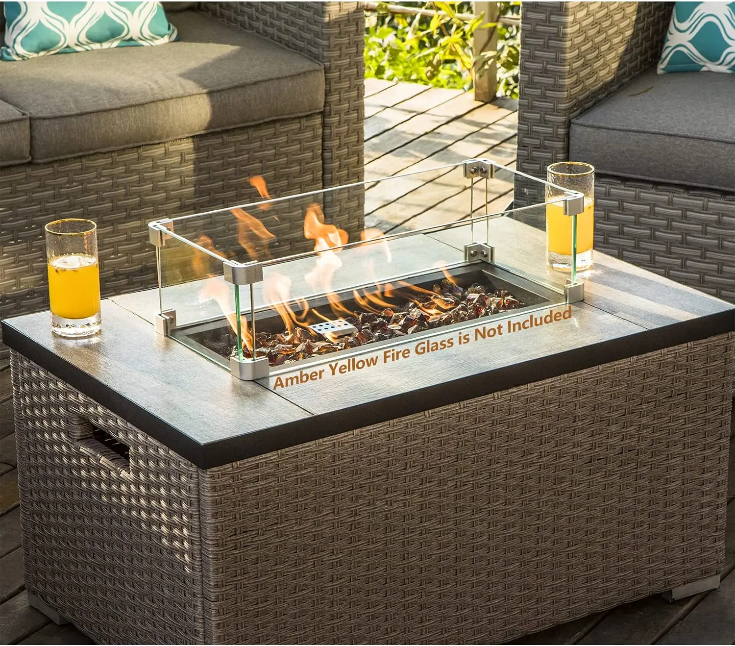 -Outdoor Furniture 5-Piece Wic - Outdoor Furniture Fire Pit 评论和价格