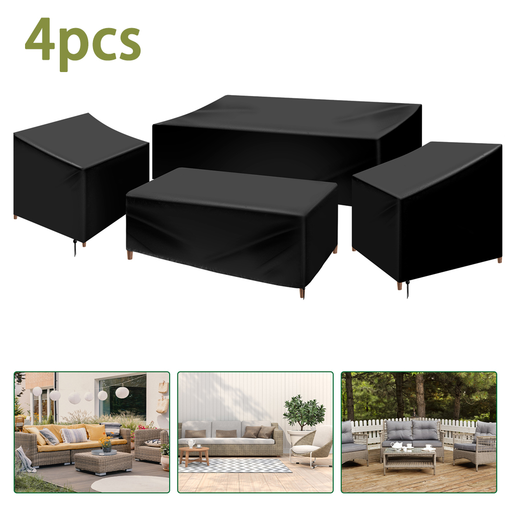4Pcs Patio Furniture Cover Set - Outdoor Furniture Fabric Waterproof 评论和价格