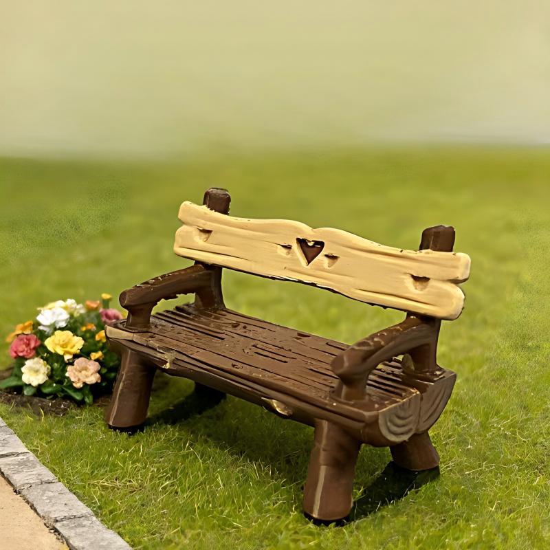 2Pcs 1/12 Miniature Bench Doll - Outdoor Furniture Material 评论和价格