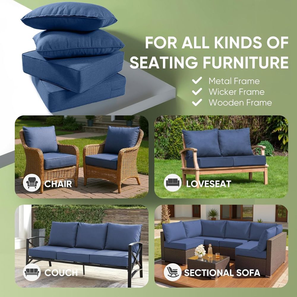 Outdoor Furniture Cushions, 6  - Outdoor Furniture Fabric Waterproof 评论和价格