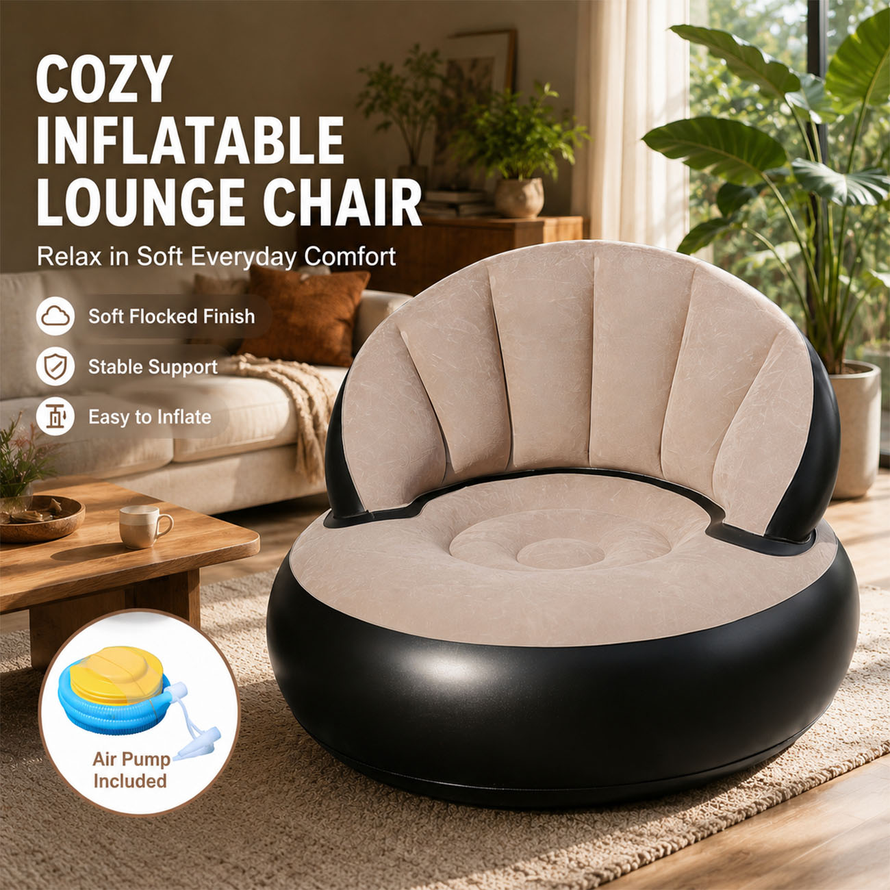 Inflatable Chair for Adults, F - Outdoor Furniture Material 评论和价格