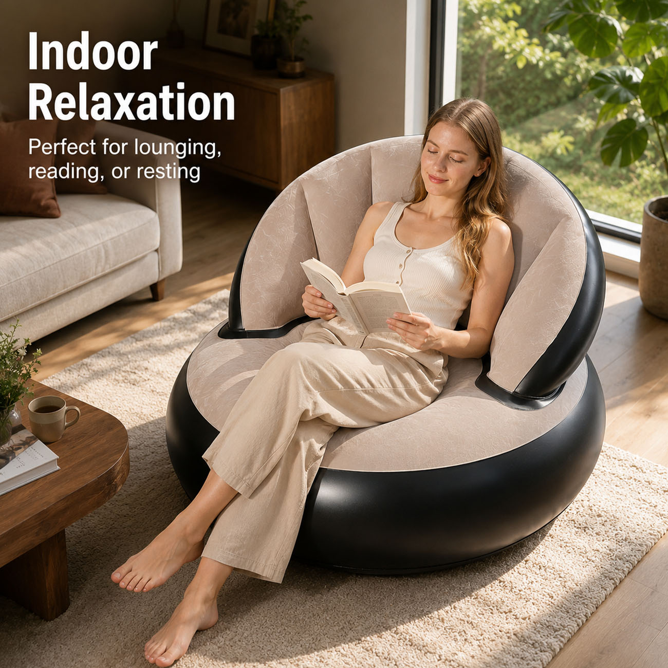 Inflatable Chair for Adults, F - Outdoor Furniture Material 评论和价格